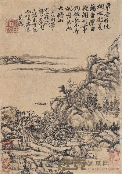 吴历 山水 镜心 24×17cm