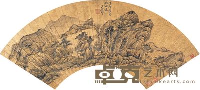 王原祁 1711年作 山水 扇面