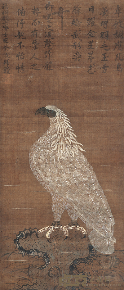 宋徽宗 （款） 鹰 立轴 117×50cm