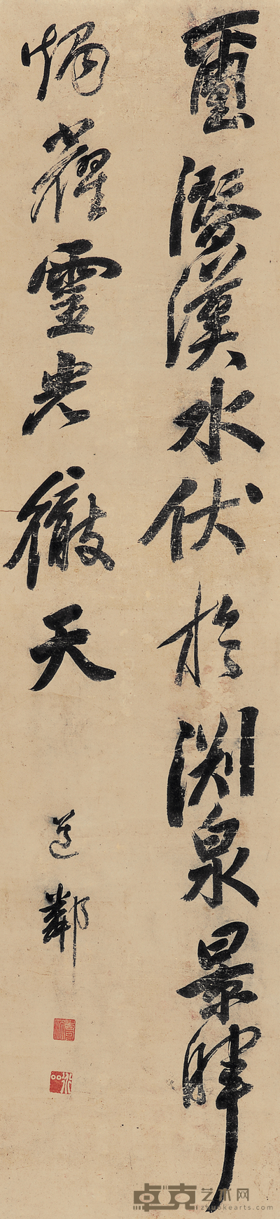 史可法 书法 立轴 128×30cm