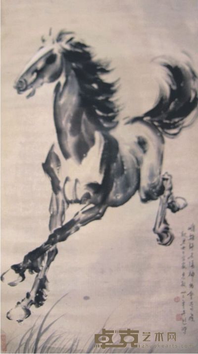 徐悲鸿 奔马图立轴 94×51