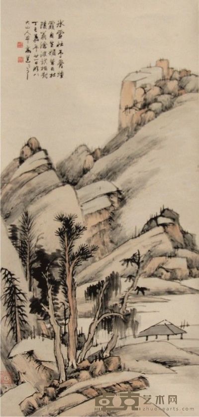 高邕 山水立轴 94×46