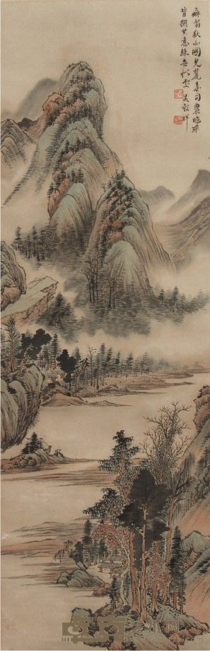吴谷祥 山水立轴 100×33