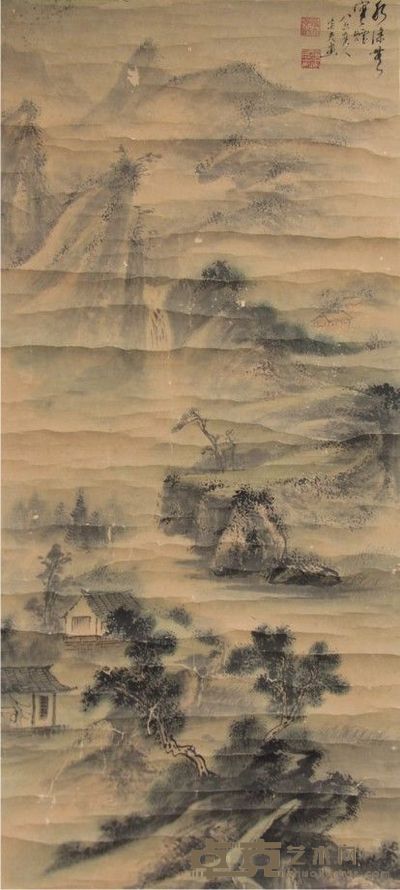 张炎夫 山水镜片 91×42