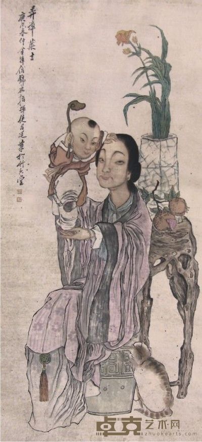 金彰 人物立轴 137×57