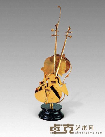 阿曼 金色小提琴 81×27×19cm