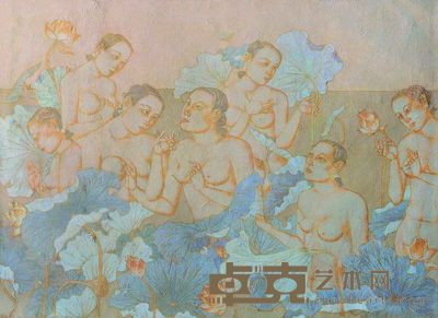 韩冬 2007年作 荷塘春色 145×200cm