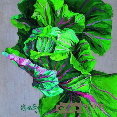 徐晓燕 2001年作 白菜 60×60cm