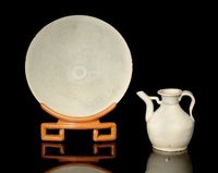 A QINGBAI CONICAL BOWL AND A SMALL EWER，SONG DYNASTY (960-1279)