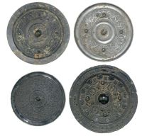 A GROUP OF FOUR BRONZE MIRRORS，HAN DYNASTY (206 BC-AD 220) AND LATER