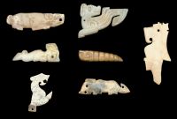 SIX EARLY JADE FIGURAL PENDANTS，SHANG/ZHOU DYNASTY (1600-771BC)