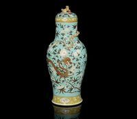 AN EMPRESS DOWAGER STYLE BALUSTER JAR AND COVER，19TH CENTURY