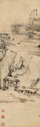 高凤翰 柳溪春蒨 立轴