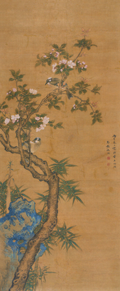 沈铨 1726年作 花鸟 立轴