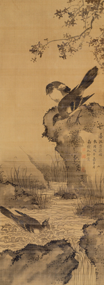 沈铨 1738年作 喜鹊图 立轴