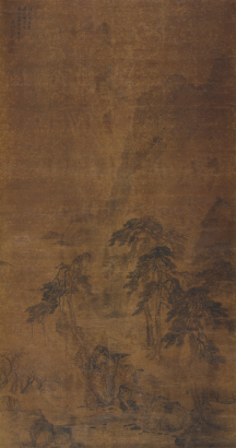 张宏 1625年作 山水 立轴