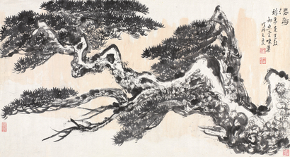 郭味蕖 1958年作 清奇 镜心