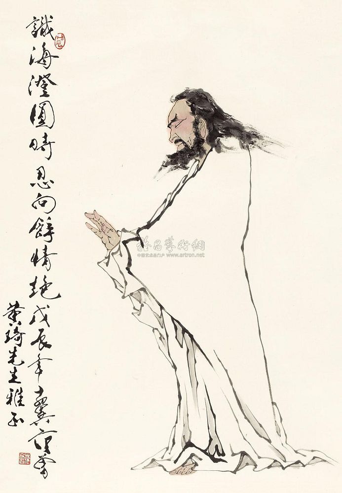 范曾 1988年作 达摩图 镜心95×66cm