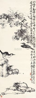 赵云壑 竹溪双凫 立轴