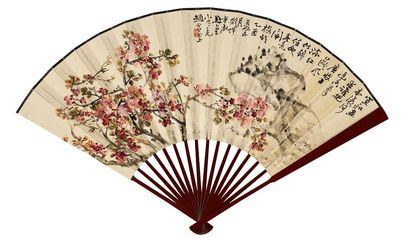 赵云壑 1945年作 笔底幽香并行书宋林逋诗 成扇