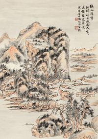 冯超然 溪山深秀 立轴