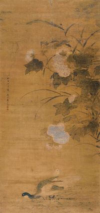 蒋廷锡 1723年作 芙蓉双鸭 立轴