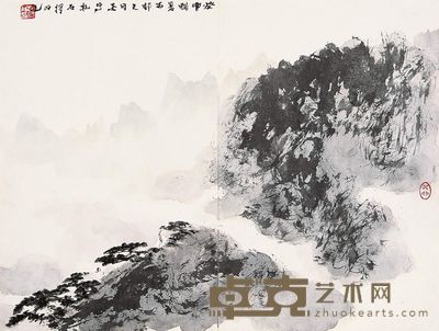 傅抱石 1963年作 风景 镜心 33.5×44.5cm