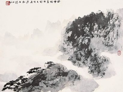 傅抱石 1963年作 风景 镜心