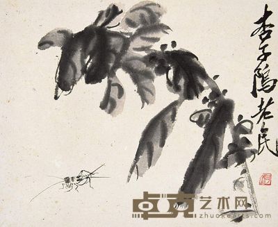 齐白石 草虫 镜心 21.5×26cm