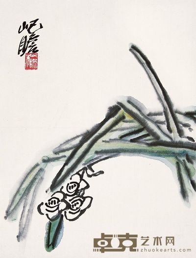 朱屺瞻 水仙 立轴 31.5×24cm