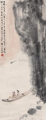 傅抱石 1960年作 赤壁泛舟图 立轴