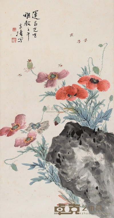 王雪涛 1942年作 春趣图 立轴 67×37.5cm