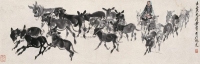 黄胄 1962年作 牧驴图 横幅镜心