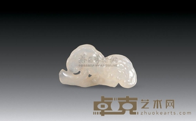 寿山坑头晶石雕 灵芝 8.5×4.7cm