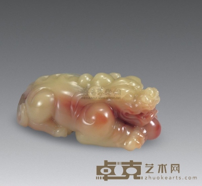 寿山芙蓉石雕 瑞兽 7.2×2.8cm