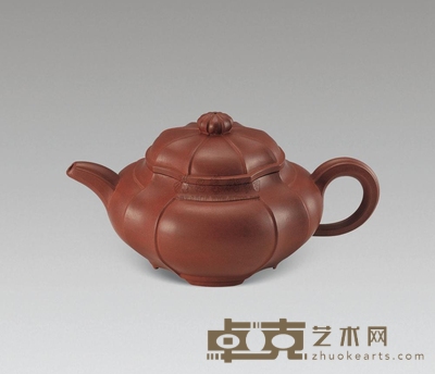 何道洪制 四方抽角壶 高10.2cm
