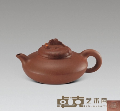 吕尧臣制 池趣壶 高7.7cm