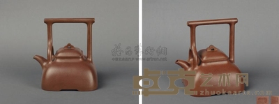周桂珍制 古林提梁壶 高14.2cm