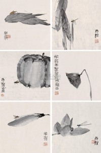 秦天柱 2009年作 昆虫系列 （六帧） 镜框