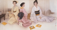冯长江 2008年作 闲暇中的女人 镜框