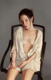 李贵君 2008年作 坐在椅中的女孩