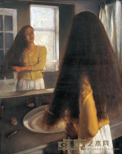 庞茂琨 1996年作 窗外晨光 92×73cm