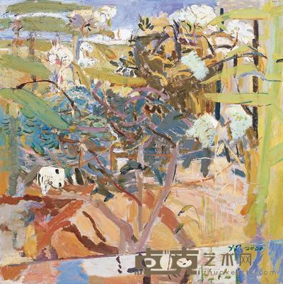 闫平 2000年作 苹果花开 100×100cm
