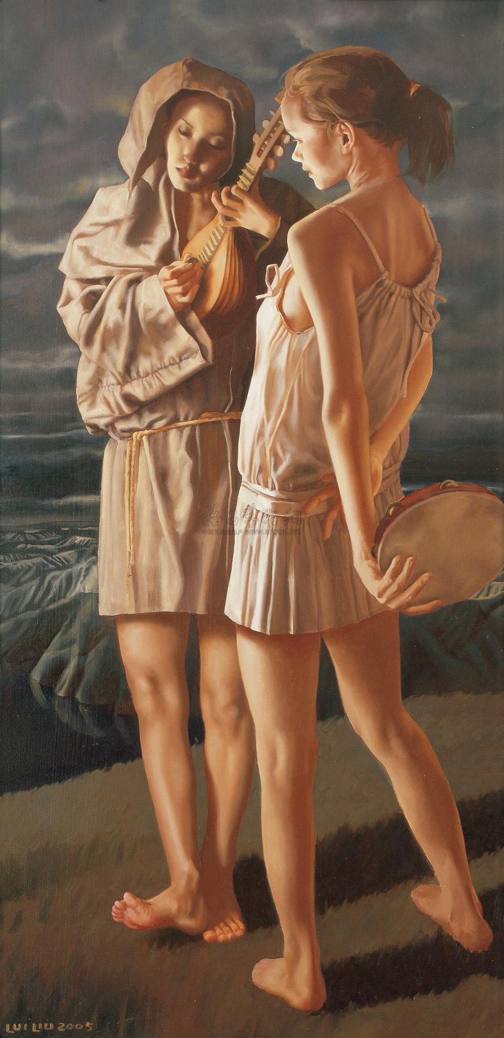 刘溢 2005年作 山林之声 120×60cm