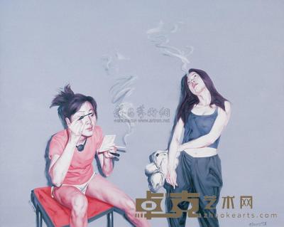 何森 2003年作 两个女孩 200×254cm