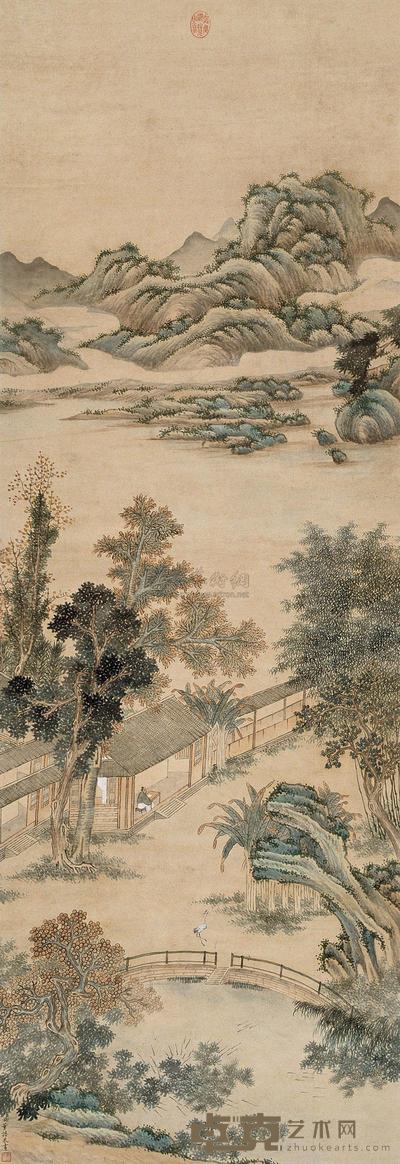 董诰 山水 立轴 127.5×44cm