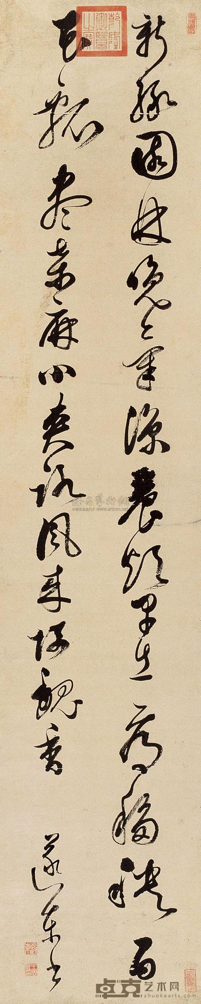 王思任 草书 立轴 145×29cm