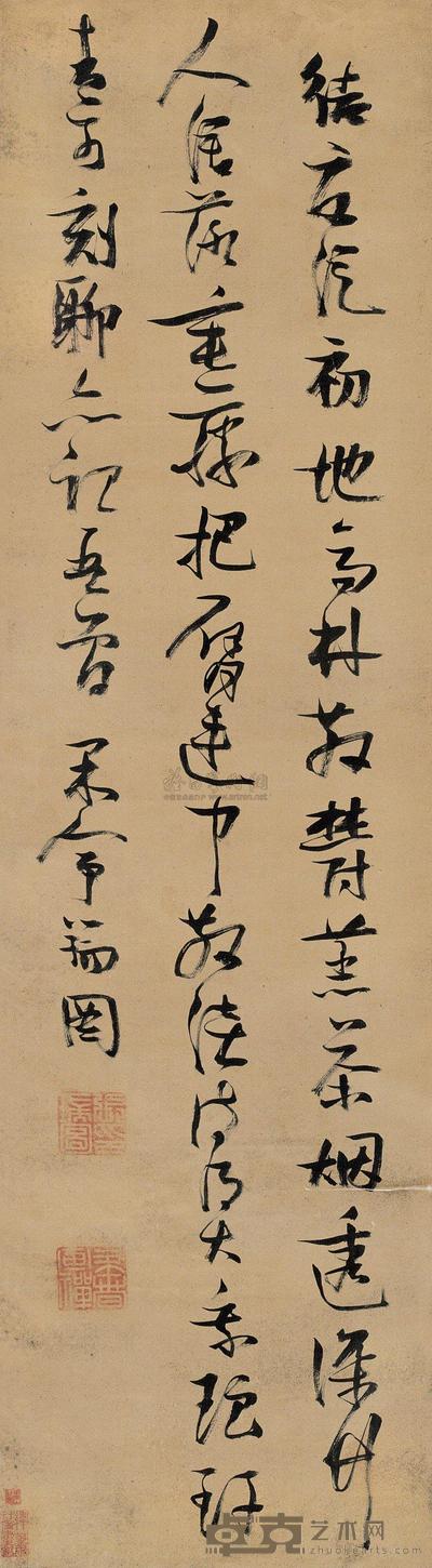 张瑞图 草书 立轴 146.5×40.5cm