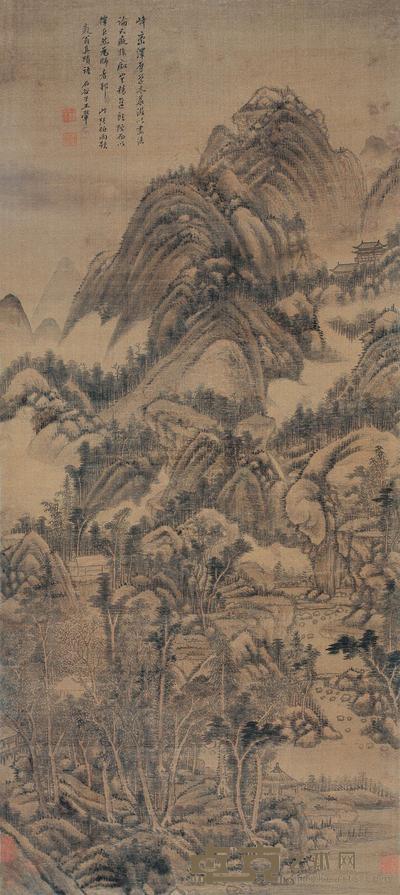 王翚 山水 立轴 101.5×45.5cm