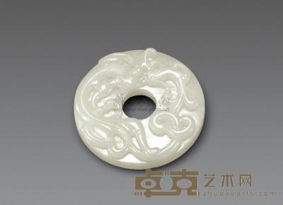 清中期 白玉螭龙璧形珮 直径5.8cm